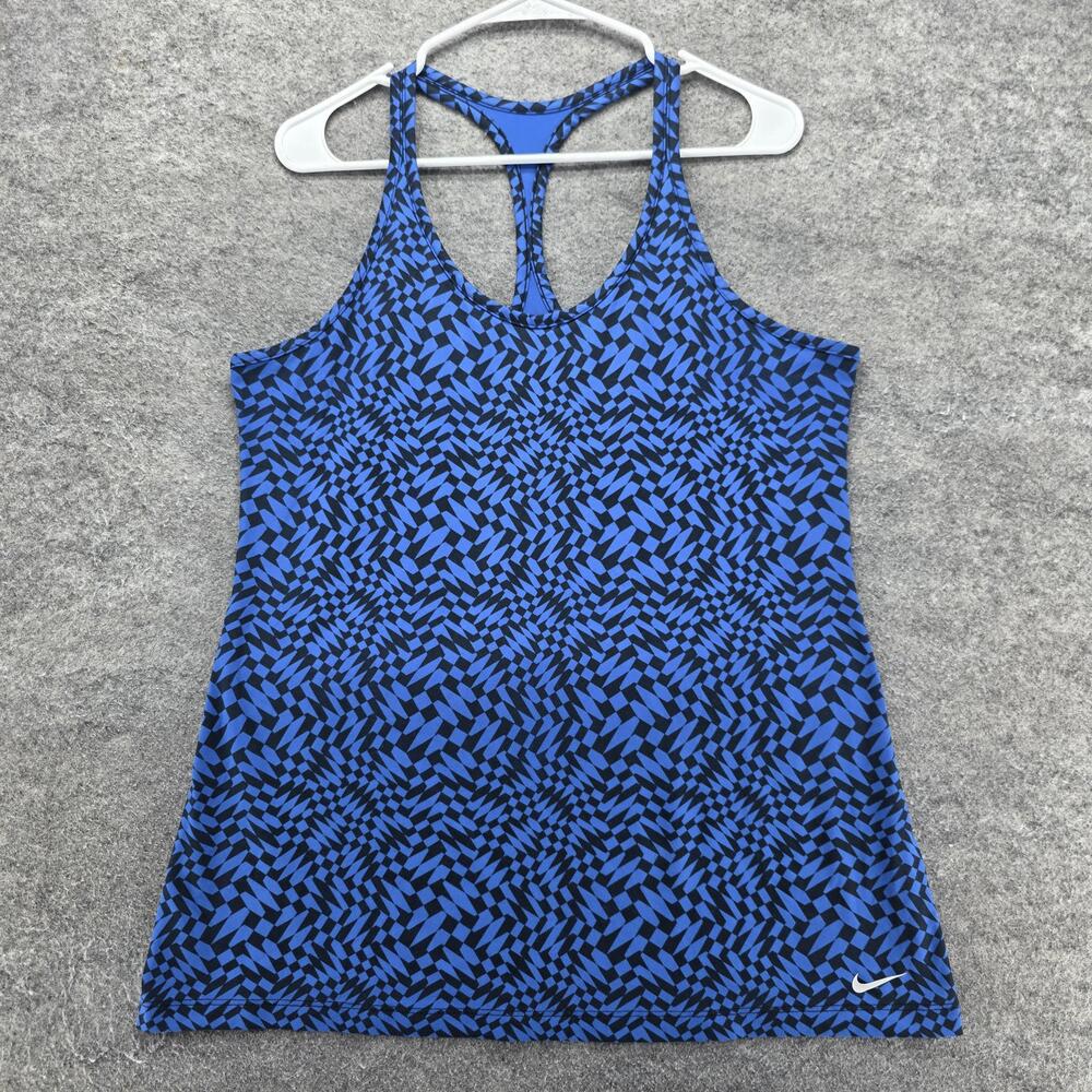 Nike Tank Womens L Blue Scoop Neck Athletic Jersey Dri-FIT Moisture Wicking